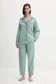 Pamučne hlače za plažu United Colors of Benetton 4MYG3F00M tirkizna AW25