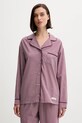 United Colors of Benetton cămașă de pijama munte burgundia 4MYG3M00D