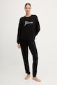 Guess piżama dzianina czarny O5BX21.K3352