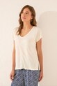 women'secret t-shirt piżamowy tkanina biały 3272263
