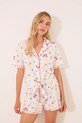 women'secret piżama bawełniana wzorzyste biały 3132114