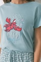 Odzież women'secret piżama bawełniana 3132100 turkusowy