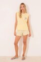 women'secret piżama bawełniana żółty 3132120