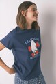 women'secret piżama bawełniana 3132101 granatowy
