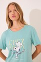 women'secret piżama bawełniana 4442106 turkusowy AW25