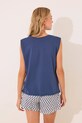 women'secret piżama bawełniana 3132121 granatowy