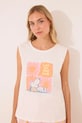 women'secret set de pijama de bumbac 3132109 alb AW25
