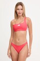 adidas Performance dwuczęściowy strój kąpielowy 3-Stripes wzorzyste różowy JW3735