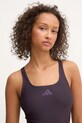 Enodelne kopalke adidas Performance 3-Stripes bordo JZ5509