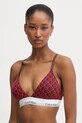 Calvin Klein Underwear biustonosz dzianina bordowy LV00QF8498