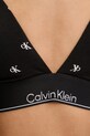 Calvin Klein Underwear grudnjak s trokutastim košaricama s pamukom crna LV00QF8498
