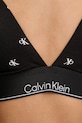 Calvin Klein Underwear grudnjak s trokutastim košaricama s pamukom crna LV00QF8498