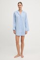 Tommy Hilfiger koszula nocna bawełniana UW0UW06082 niebieski AW25