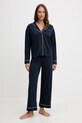 Pyžamo Tommy Hilfiger pletenina tmavomodrá UW0UW06142