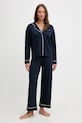 Pyžamo Tommy Hilfiger pletenina tmavomodrá UW0UW06142