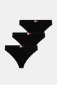 Tommy Hilfiger stringi 3-pack dzianina czarny UW0UW06139