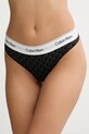 Στρινγκ Calvin Klein Underwear στάμπα μαύρο LV00QF8518