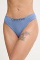 Calvin Klein Underwear tangá dámske bavlnené s elastanom modrá LV00QD5292