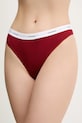 Calvin Klein Underwear stringi dzianina bordowy LV00QD5357