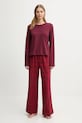 Βαμβακερές πιτζάμες Calvin Klein Underwear βαμβάκι μπορντό LV00QS7579