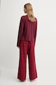 Βαμβακερές πιτζάμες Calvin Klein Underwear μπορντό LV00QS7579