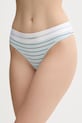 Calvin Klein Underwear stringi dzianina niebieski LV00QF8023