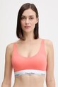 Σουτιέν Calvin Klein Underwear πλεκτό ύφασμα πορτοκαλί LV00QF8503