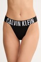 Calvin Klein Underwear stringi dzianina czarny LV00QF8597