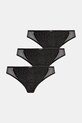BOSS stringi 3-pack drobny wzór czarny 50550374