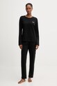 Fila piżama bawełniana bawełna czarny FPW4217