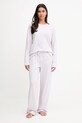 Bavlnené pyžamo Lauren Ralph Lauren bavlna fialová ILN72453