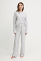 Lauren Ralph Lauren pijamale de bumbac set gri ILN72453