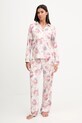 Pyžamo Lauren Ralph Lauren látka ružová ILN92449