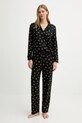 Lauren Ralph Lauren piżama dzianina czarny ILN92467F
