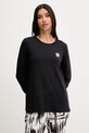 Dkny piżama z dodatkiem bawełny YI90062 czarny AW25