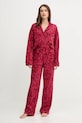 Dkny piżama dzianina czerwony YI90078F