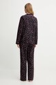 Dkny piżama bawełniana YI90085 czarny AW25