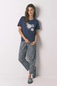 women'secret piżama bawełniana nadruk granatowy 3132148