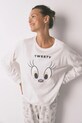 women'secret piżama bawełniana 3132125 beżowy AW25