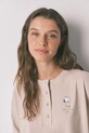 women'secret piżama bawełniana 3132128 beżowy