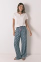 women'secret spodnie piżamowe tkanina turkusowy 3702257