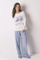 women'secret piżama bawełniana wzorzyste biały 3132131