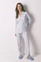 women'secret piżama bawełniana wzorzyste niebieski 3132158