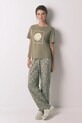 women'secret pijamale de bumbac set verde 3132139