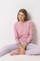women'secret spodnie piżamowe bawełniane 3702248 fioletowy