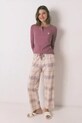 women'secret piżama wzorzyste fioletowy 3592417