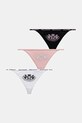 Juicy Couture stringi 3-pack dzianina różowy JCTTH225959