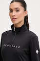 Descente longsleeve funkcyjny CHEST LOGO T-NECK czarny DW5FLT01LU