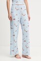 Abercrombie & Fitch spodnie piżamowe drobny wzór niebieski KI146.5112.111