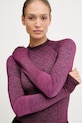 Newland longsleeve funkcyjny z dodatkiem wełny LADY ROUND NECK SW różowy N4600.111